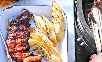 Spareribs met watermeloen