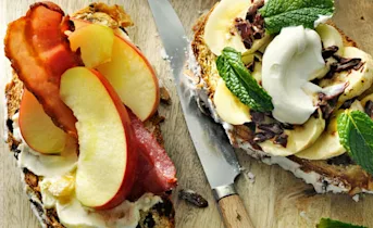 Notenstol met banaan en chocolade