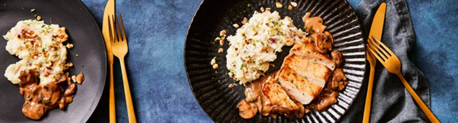 Varkensbiefstuk met champignonsaus