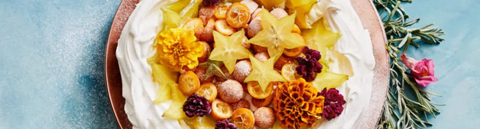Pavlova met exotisch fruit