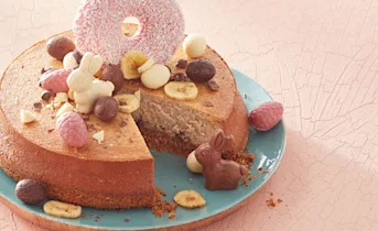 Choco-cheesecake met bananen
