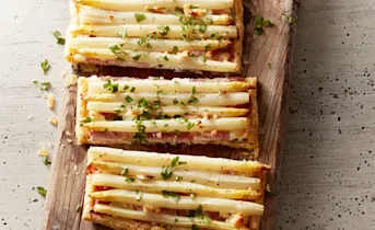 Aspergetaart met beenham