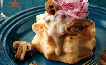 Pasteitje truffel, aardpeer en paddenstoelen