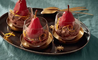 Chocolademousse met stoofperen