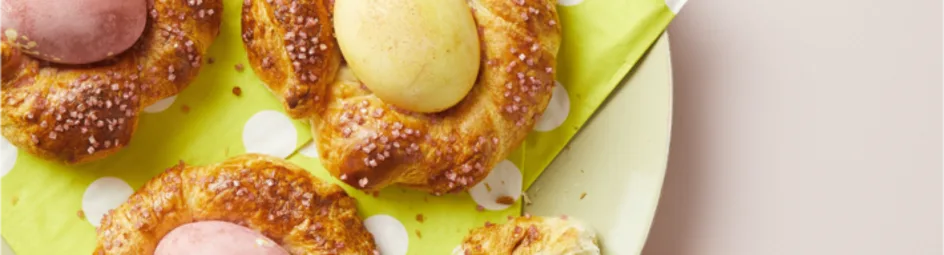 Croissantbloemen met een eitje