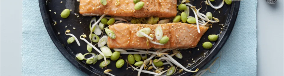 Zalm met teriyaki-glaze