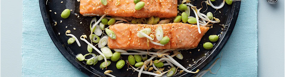 Zalm met teriyaki-glaze