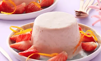 Aardbeien panna cotta’s