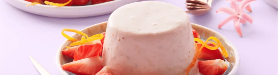 Aardbeien panna cotta’s