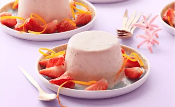 Aardbeien panna cotta’s
