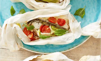 Italiaanse kip met mozzarella, prei en tomaat