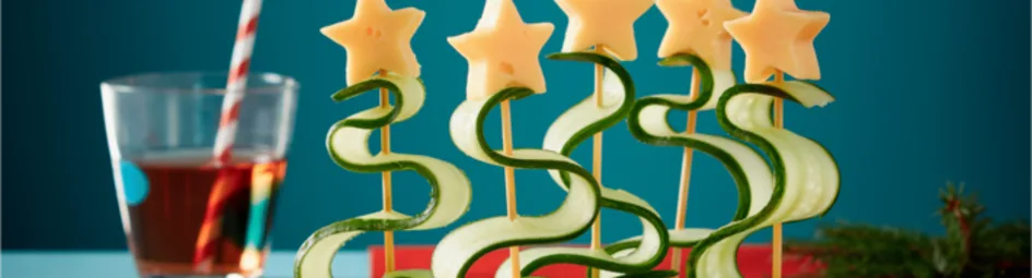 Komkommer kerstboompjes