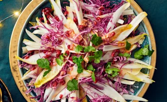 Witlofsalade met rode kool