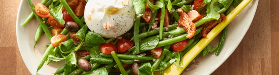 Sperziebonensalade met burrata