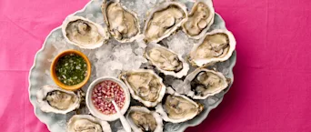 Zeeuwse oesters met 2 vinaigrettes