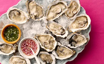 Zeeuwse oesters met 2 vinaigrettes