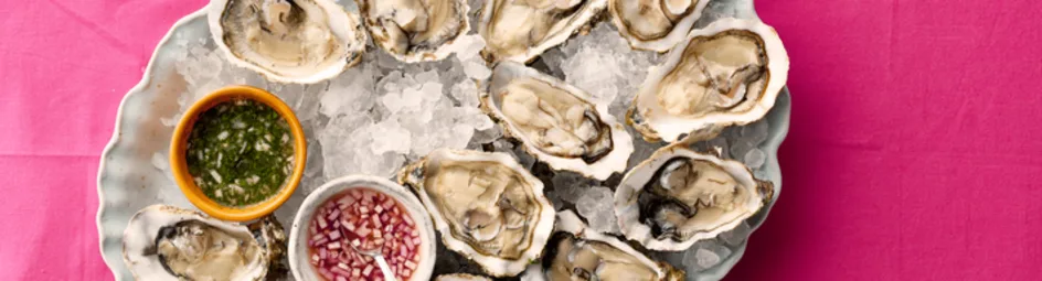 Zeeuwse oesters met 2 vinaigrettes
