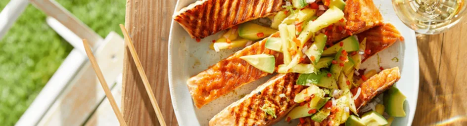 Zalm met ananasavocadosalsa