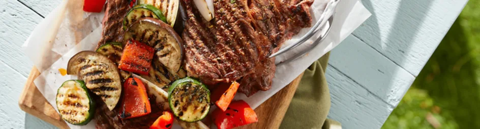 Ribroast met gegrilde groente