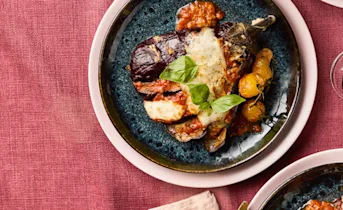 Aubergines uit de oven met mozzarella