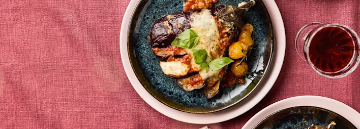 Aubergines uit de oven met mozzarella