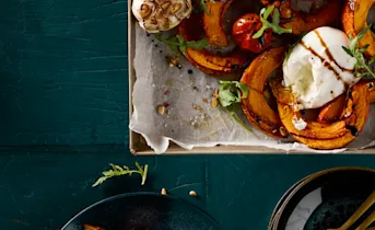 Geroosterde pompoen met burrata