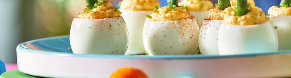 Gevulde eitjes met asperge