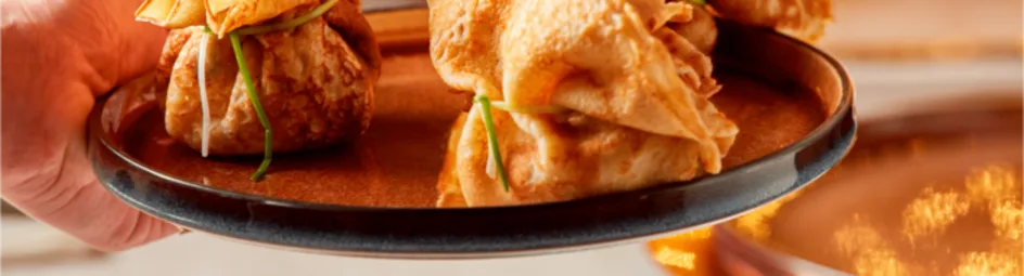 Crêpebuideltje met kip