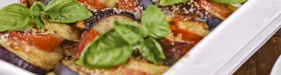 Vegetarische lasagne met geroosterde groenten