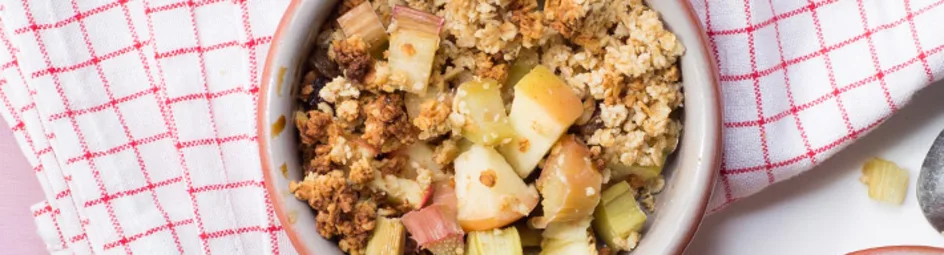Appel-rabarbercrumble