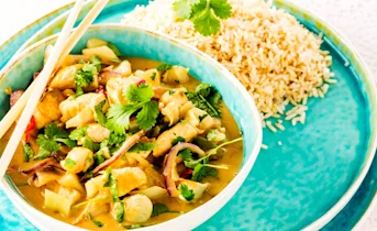 Snelle Thaise Curry met verse koriander