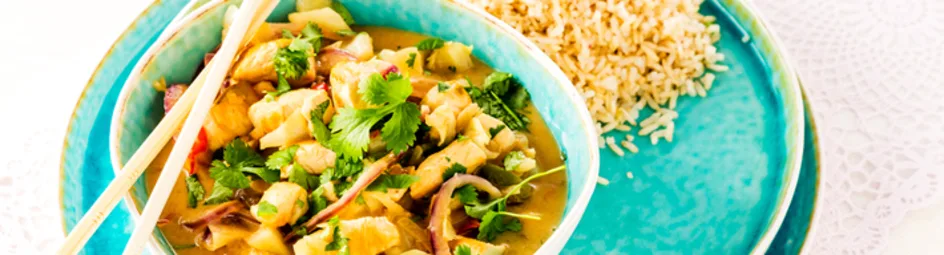 Snelle Thaise Curry met verse koriander