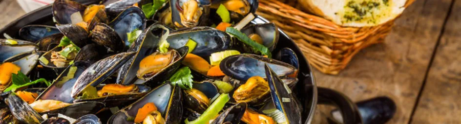 Mosselen met verse frieten