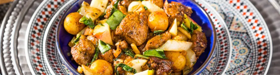 Magere hamlappen met krieltjes en paksoi