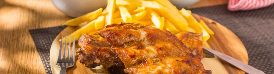 Pikante spareribs met verse frites