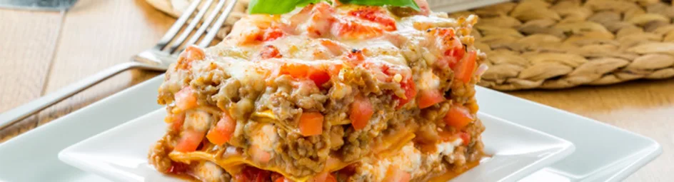 Smokey lasagne met gehakt en geitenkaas
