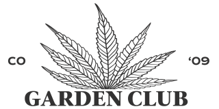 The Garden Club logo, cannabis flower, established 2009