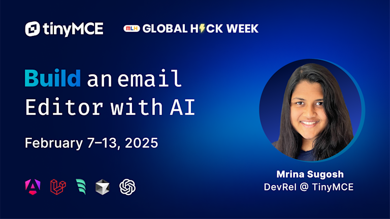 Build an Email Editor with AI at MLH Global Hack Week AI/ML