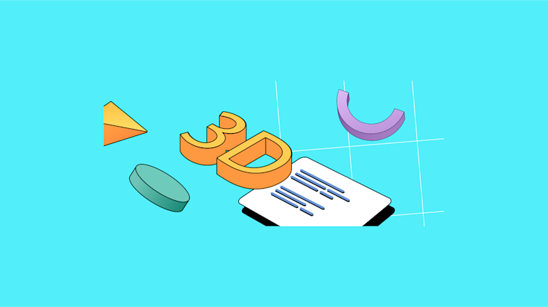 the number 3 and letter D presented in isometric view showing one kind of 3D effect