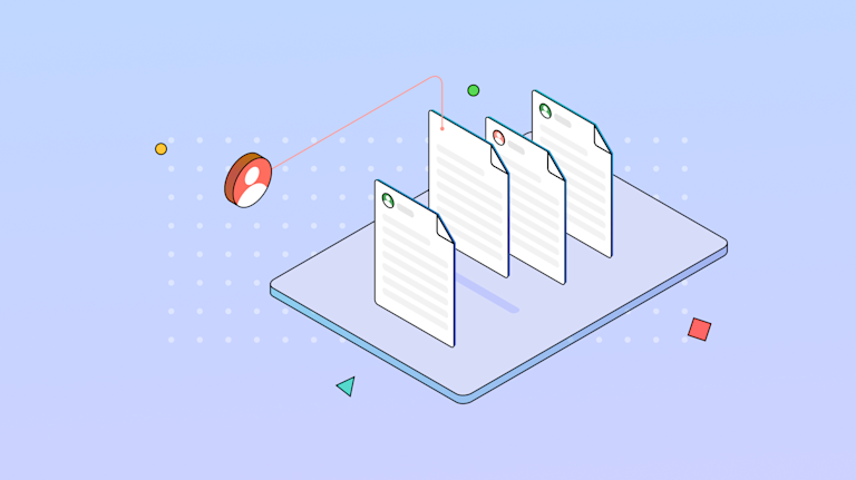 An illustration showing authors in Revision history in document editing by TinyMCE