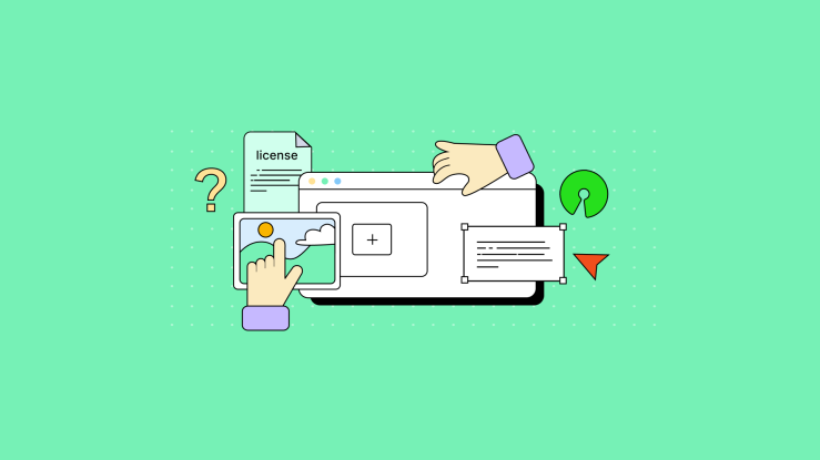 Different open source licence symbols arrayed to represent the decision of choosing the right licence