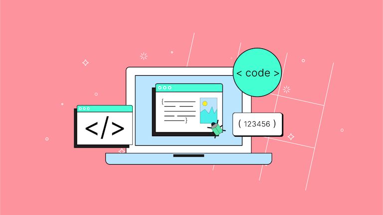 images representing javascript and numbers around the rich text editor