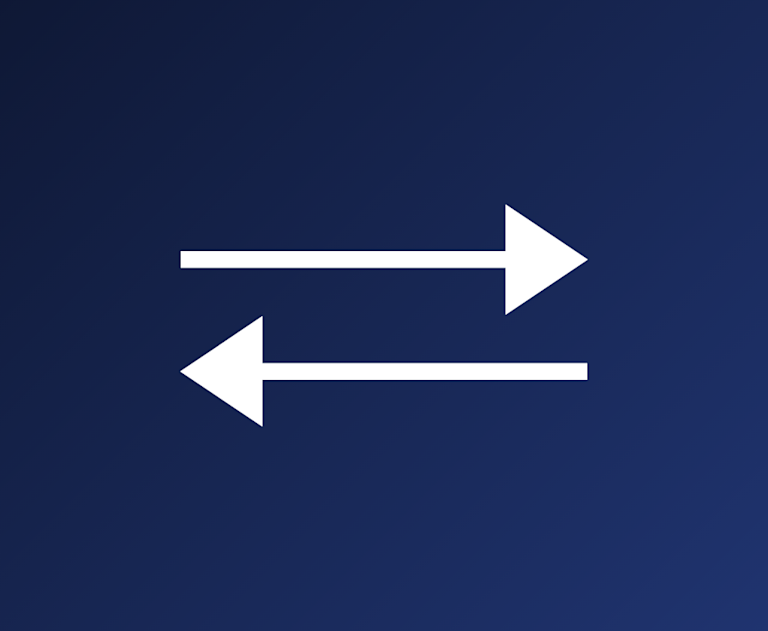 Two arrows pointing in different directions