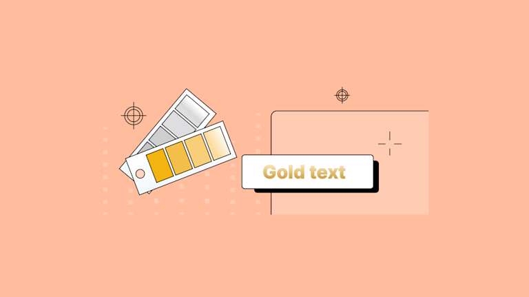 gold and silver color symbols and targets representing the gold text designs in TinyMCE.