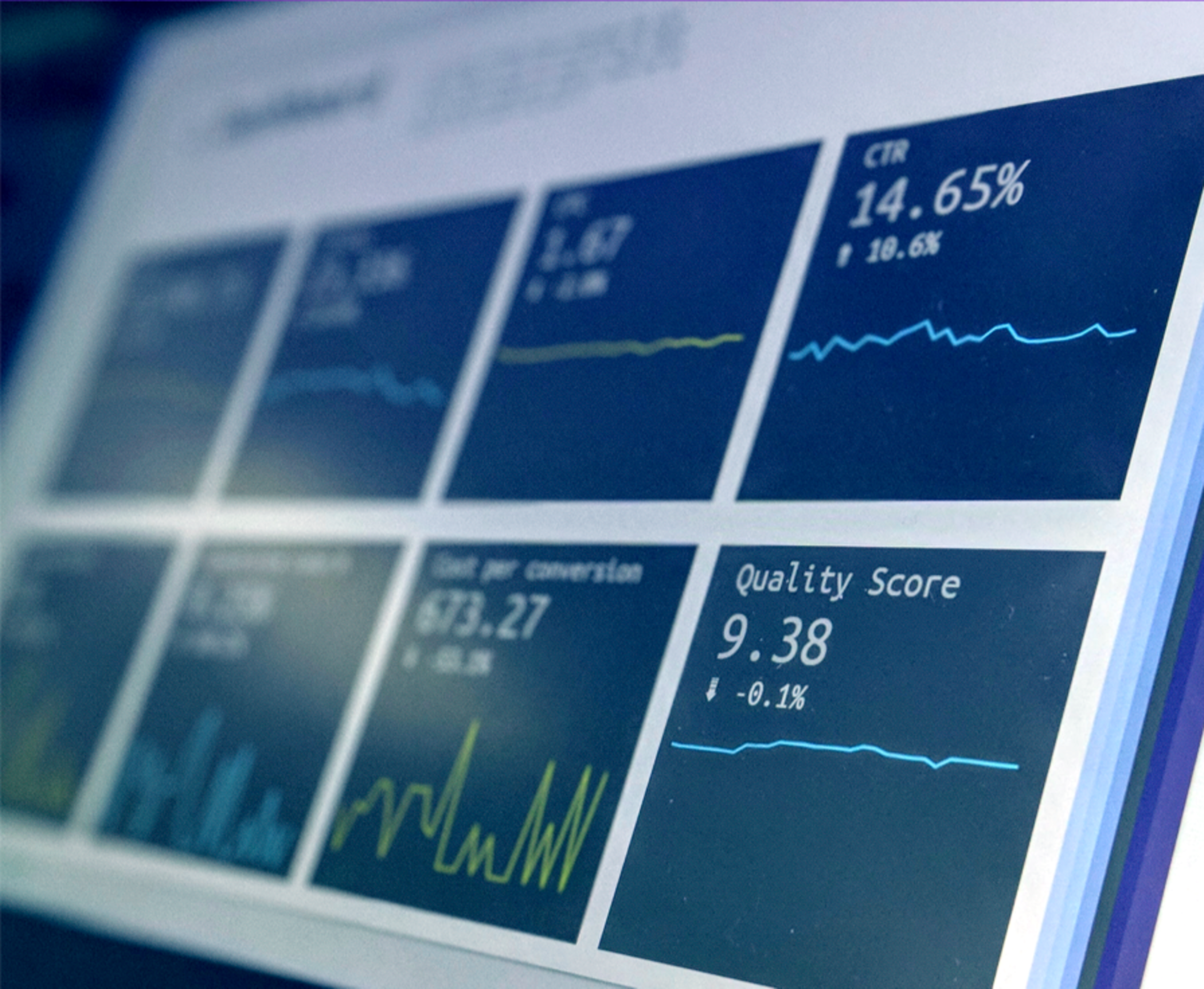 Series of graphs on a screen