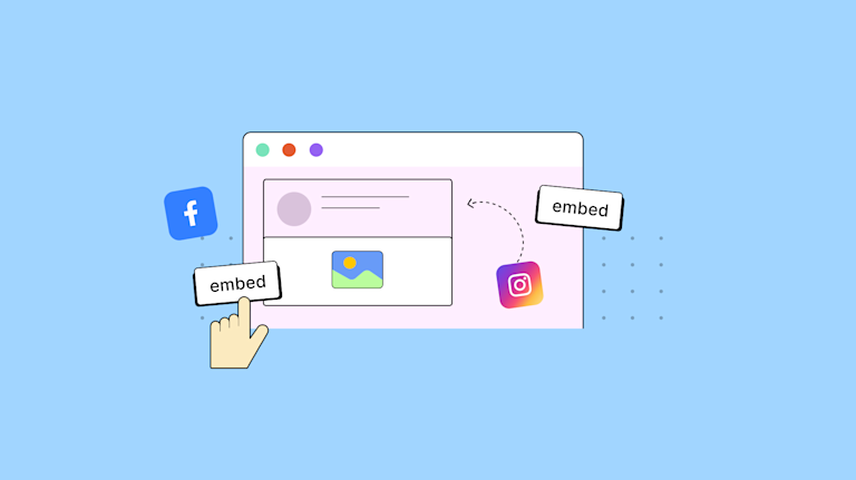 Two characters share embedded content