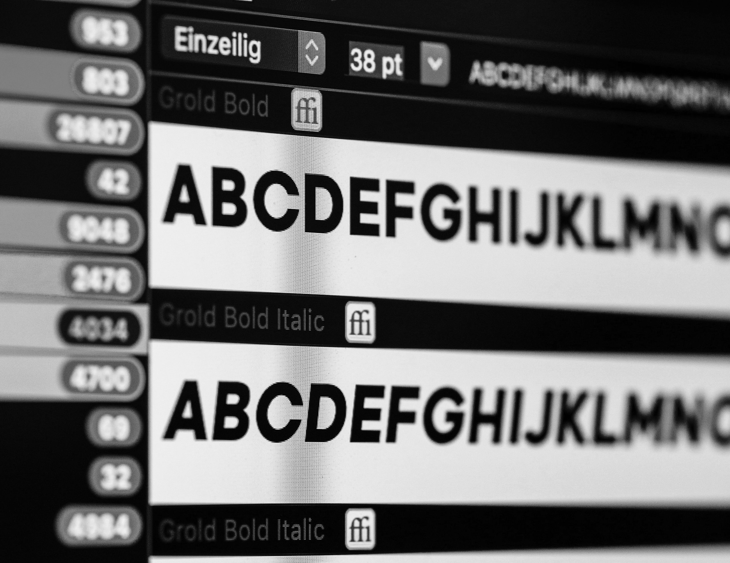 font development is shown on a computer screen referencing wysiwyg history by Markus Spiske