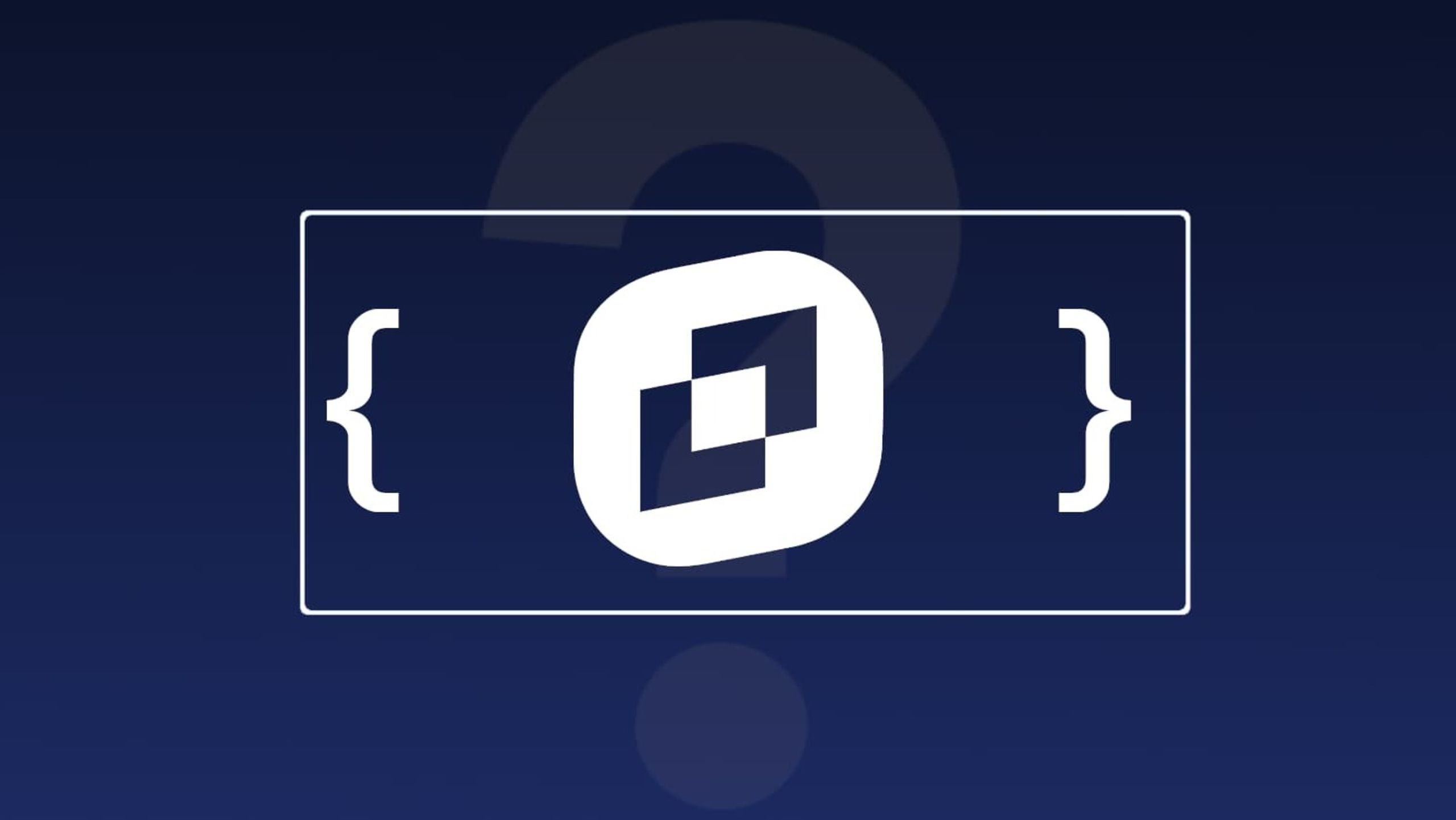 TinyMCE logo in curly bracers with subtle question mark in background to represent uncaught reference errors