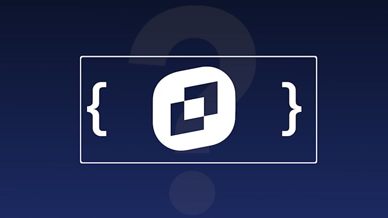 TinyMCE logo in curly bracers with subtle question mark in background to represent uncaught reference errors