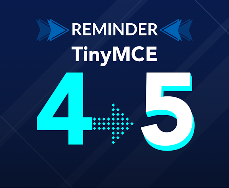TinyMCE 4 to TinyMCE 5